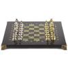 Подарочные шахматы "Стаунтон" 28х28 см из змеевика фото 2 — 