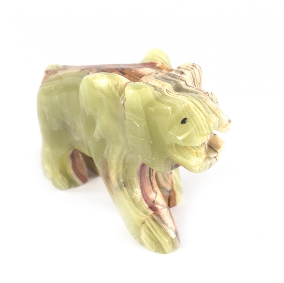 Декоративная фигурка "Тигр" камень оникс 8,2х2,9х5,5 см (3) фото 1 — 