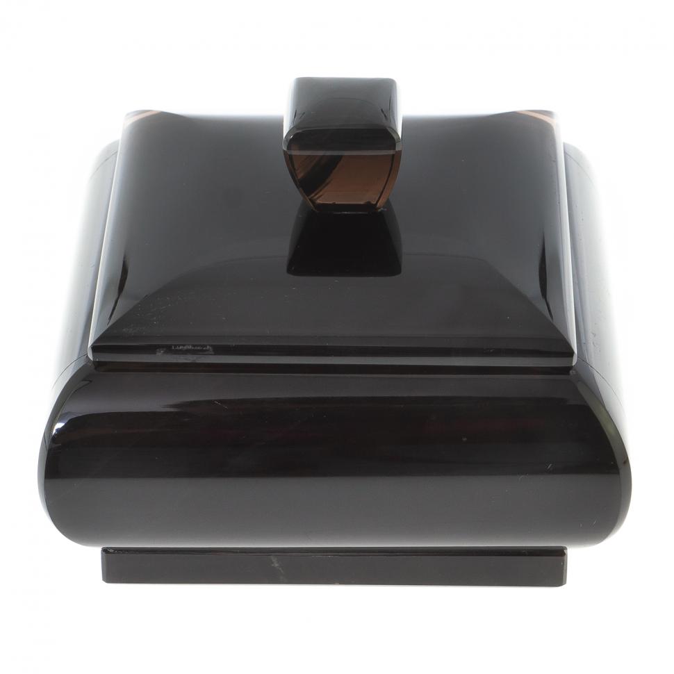 Шкатулка квадратная из черного обсидиана 9х9х7 см фото 1 — 