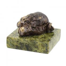 Статуэтка &quot;Бегемоты камасутра&quot; из бронзы и змеевика — 