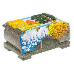 Шкатулка с расписной крышкой &quot;Осенний пейзаж&quot; 17х11х8 см — 