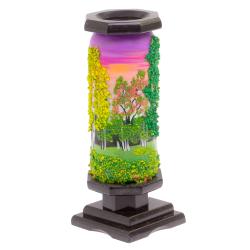 Ваза из камня &quot;Летний пейзаж&quot; 8,5х8,5х21,5 см — 