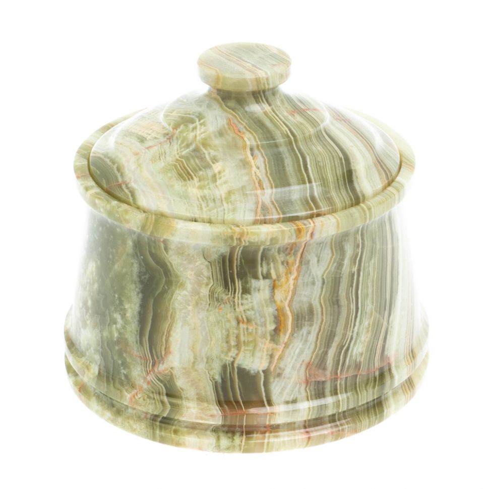 Сахарница из оникса 12,5х12,5х11 см (5,5х6) фото 1 — 