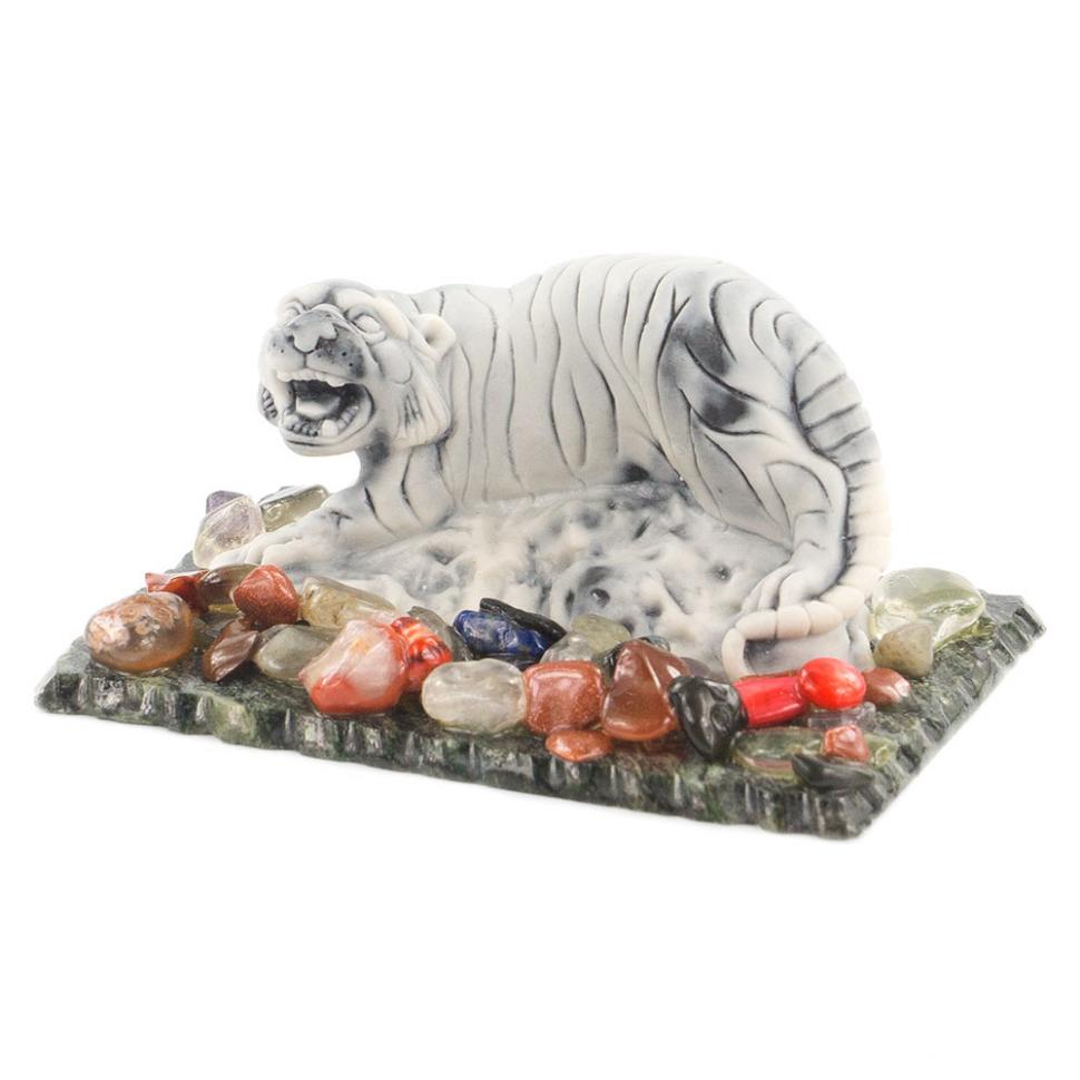 Сувенир фигурка "Амурский тигр малый" из мрамолита фото 1 — 