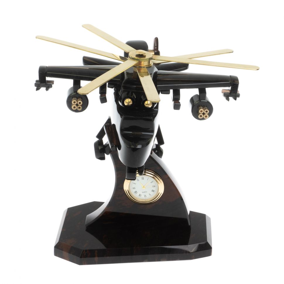 Сувенир "Вертолет аллигатор КА - 52" из обсидиана фото 1 — 
