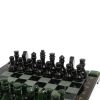 Шахматы с гравировкой "Турнирные" доска 42х42 см нефрит, габбро фото 3 — 