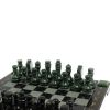 Шахматы с гравировкой "Турнирные" доска 42х42 см нефрит, габбро фото 4 — 