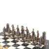 Шахматы подарочные "Спарта" из мрамора бронзы 40х40 см фото 4 — 