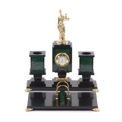 Письменный прибор из малахита &quot;Фемида - богиня правосудия&quot; — 