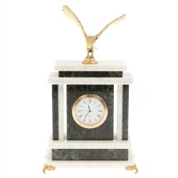 Часы &quot;Орел&quot; из нефрита и белого мрамора — 