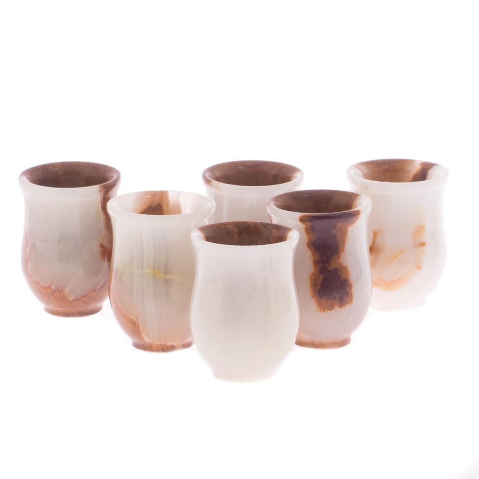 Стопки для виски 60 мл набор 6 шт камень оникс 5,2х7 см в коробке (2х3) фото 1 — 