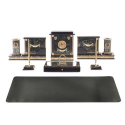 Письменный набор из змеевика &quot;Цезарь&quot; с накладкой на стол — 