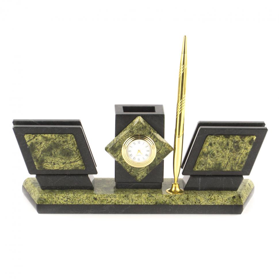 Настольный набор "Канцлер" камень змеевик фото 1 — 