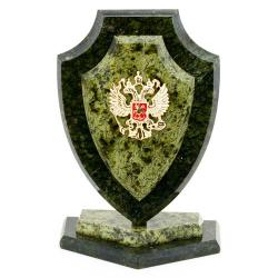Сувенир &quot;Щит с гербом России&quot; камень змеевик 11х7х16 см — 