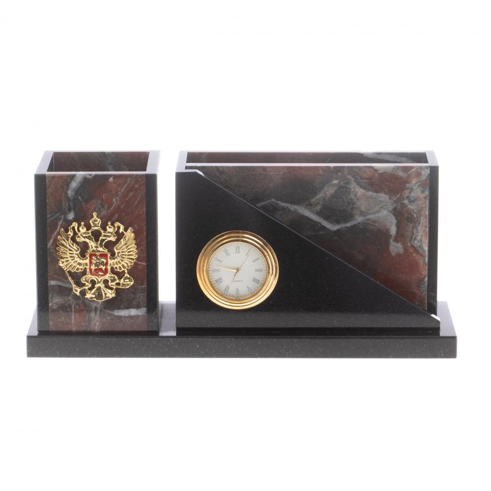 Письменный мини-набор "Кремлевский" камень яшма фото 1 — 