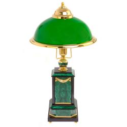 Настольная лампа камень малахит — 
