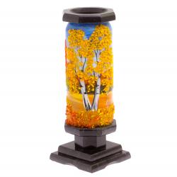 Ваза из камня &quot;Осенний пейзаж&quot; 8,5х8,5х21,5 см — 
