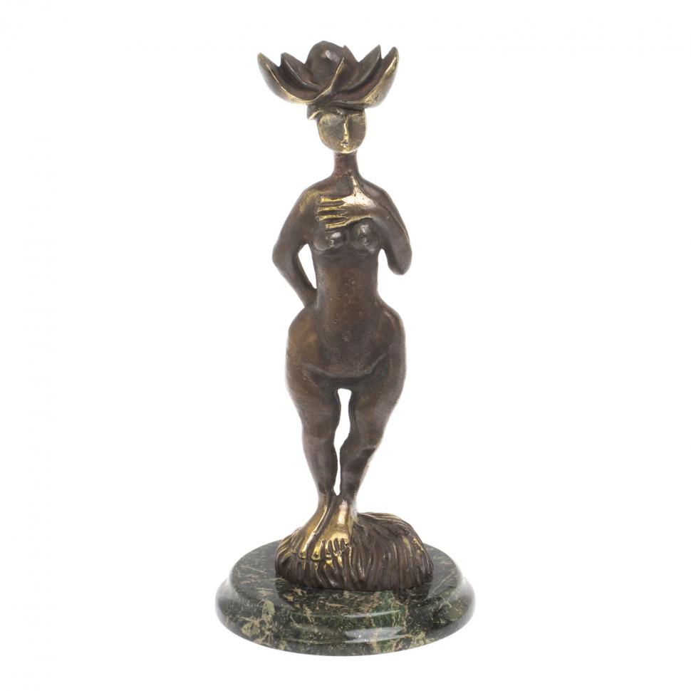 Статуэтка из бронзы и змеевика "Банщица" фото 1 — 