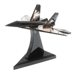 Сувенир &quot;Самолет СУ - 57&quot; из черного обсидиана — 