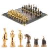Шахматы подарочные "Деревенские" фигуры бронза, доска камень 40х40 см фото 1 — 