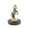 Статуэтка из бронзы "Лошадка" на подставке из нефрита фото 2 — 