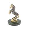 Статуэтка из бронзы "Лошадка" на подставке из нефрита фото 1 — 
