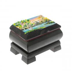 Шкатулка с расписной крышкой &quot; Весна&quot; 10х8х7 см — 