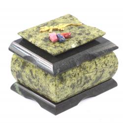 Шкатулка для украшений &quot;Оригинал&quot; змеевик 10х8х7,5 см — 