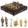 Шахматный ларец "Железнодорожники" фигуры бронза камень креноид фото 1 — 