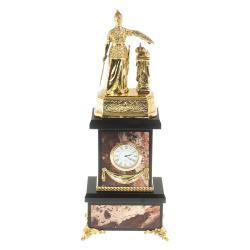 Бронзовые часы &quot;Россия&quot; камень яшма — 