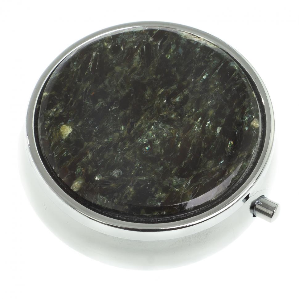 Таблетница на 3 отсека камень мусковит цвет серебро фото 1 — 