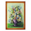 Картина "Полевые цветы в вазе" багет дерево 46х66 см, каменная крошка фото 2 — 