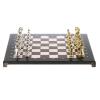 Шахматы турнирные "Стаунтон" доска 40х40 см мрамор лемезит фото 2 — 
