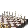 Шахматы турнирные "Стаунтон" доска 40х40 см мрамор лемезит фото 4 — 