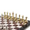 Шахматы турнирные "Стаунтон" доска 40х40 см мрамор лемезит фото 3 — 