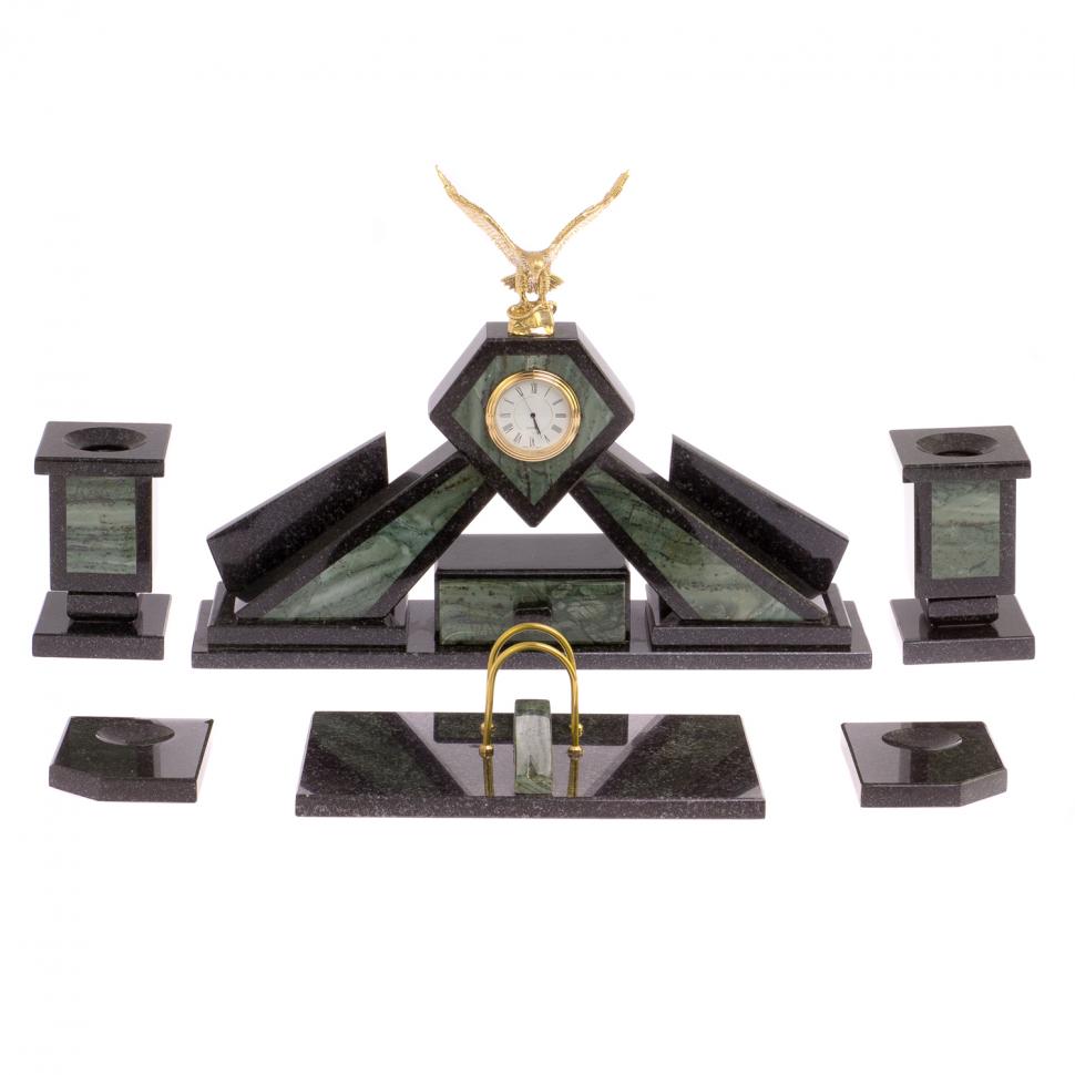 Настольный набор из офиокальцита "Орел" фото 1 — 