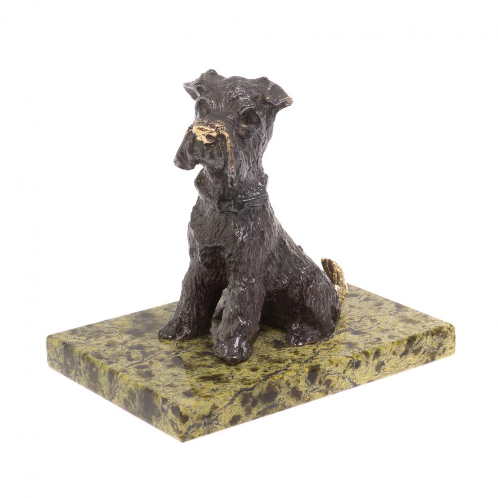 Статуэтка из бронзы "Ризеншнауцер" из бронзы фото 1 — 