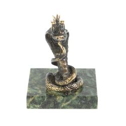 Бронзовая статуэтка &quot;Змея - Царевна&quot; на шабровском змеевике — 