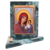 Икона с подсвечником Казанская малая змеевик 9,5х9,5х10 см фото 1 — 