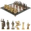 Шахматы подарочные из бронзы "Римские" 44х44 см мрамор лемезит фото 1 — 