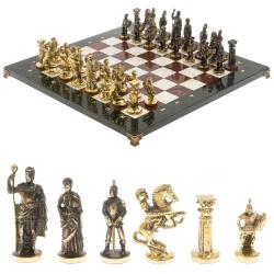 Шахматы подарочные из бронзы &quot;Римские&quot; 44х44 см мрамор лемезит — 