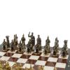 Шахматы подарочные из бронзы "Римские" 44х44 см мрамор лемезит фото 3 — 
