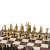 Шахматы подарочные из бронзы "Римские" 44х44 см мрамор лемезит фото 4 — 