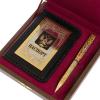 Подарочный набор "Герб РФ" обложка для паспорта и ручка с гравюрой Златоуст фото 6 — 