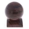 Шар из коричневого обсидиана 8 см на квадратной подставке фото 2 — 