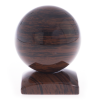Шар из коричневого обсидиана 8 см на квадратной подставке фото 1 — 
