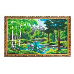 Картина &quot;Лето&quot; багет 56х86см, рисунок каменная крошка — 