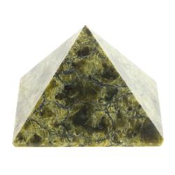 Пирамида 2,5х2,5х2,5 см камень змеевик — 