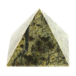 Пирамида 3х3х3 см камень змеевик — 