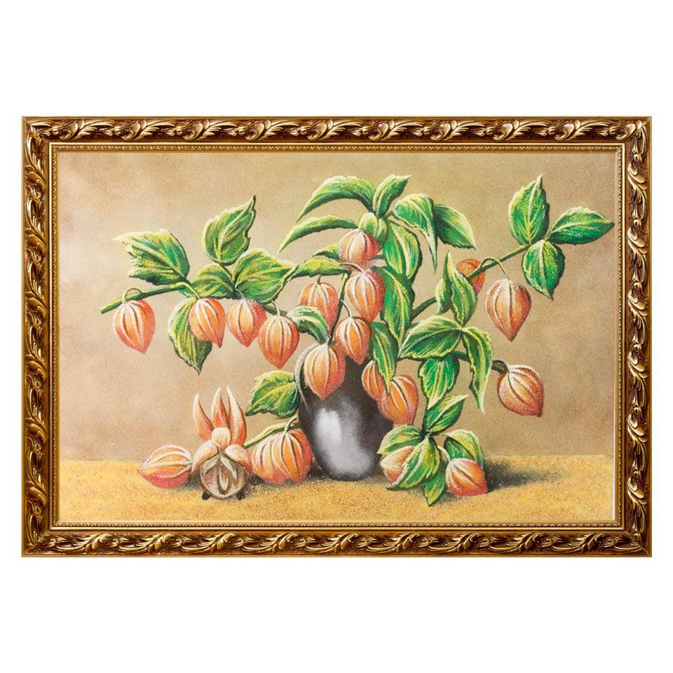 Натюрморт "Букет" багет 46х66 см, каменная крошка фото 1 — 